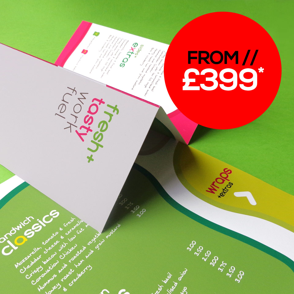 folded leaflet design and print services